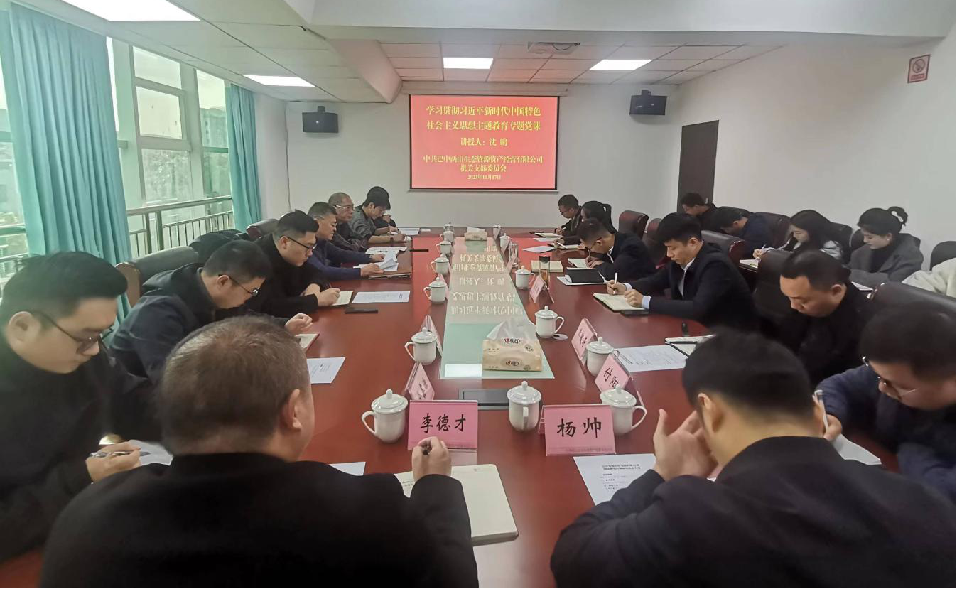 集團(tuán)公司黨委副書記、總經(jīng)理沈鵬到巴中兩山公司講授主題教育專題黨課